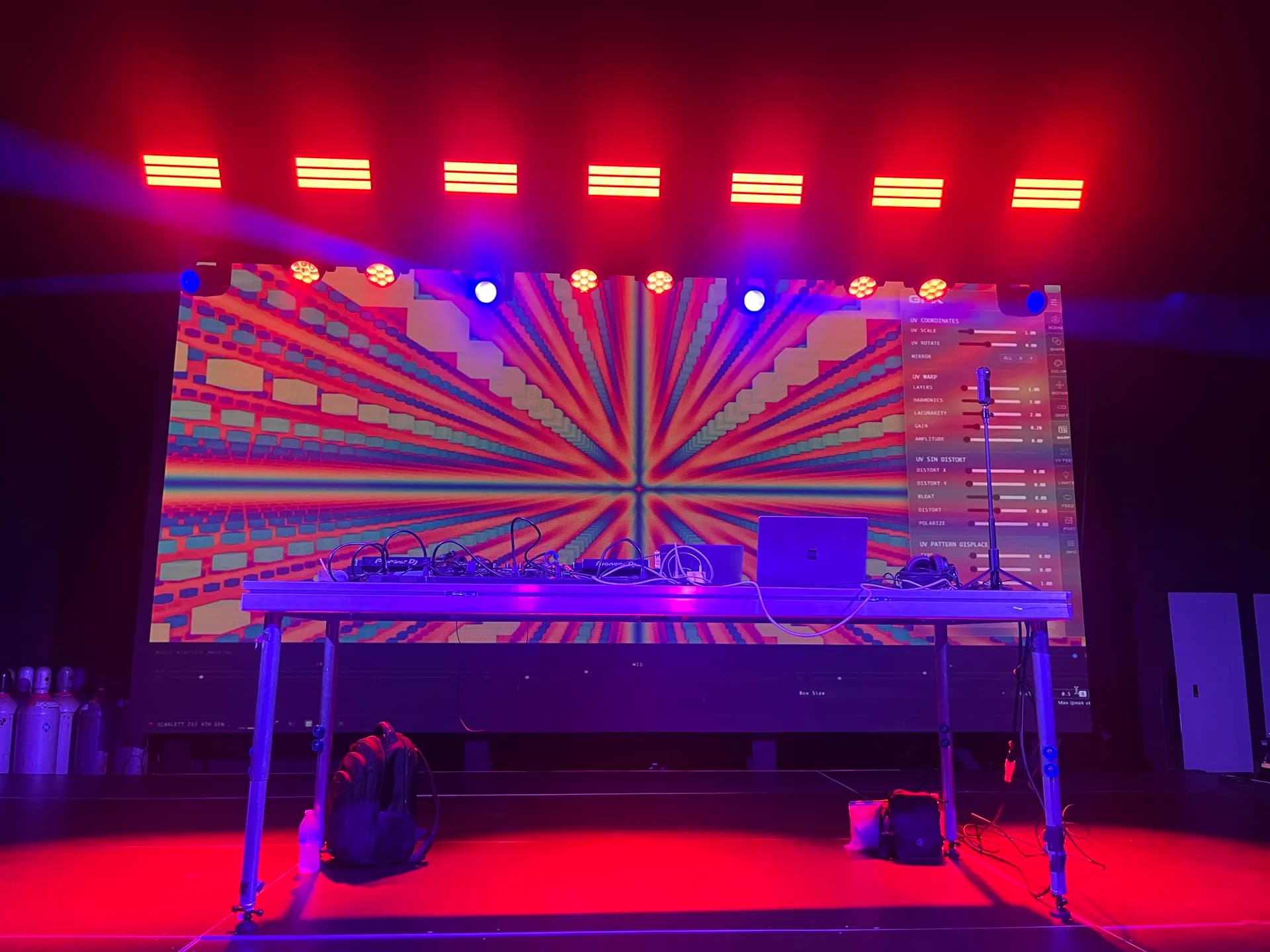 Stage setup at ClawCon venue