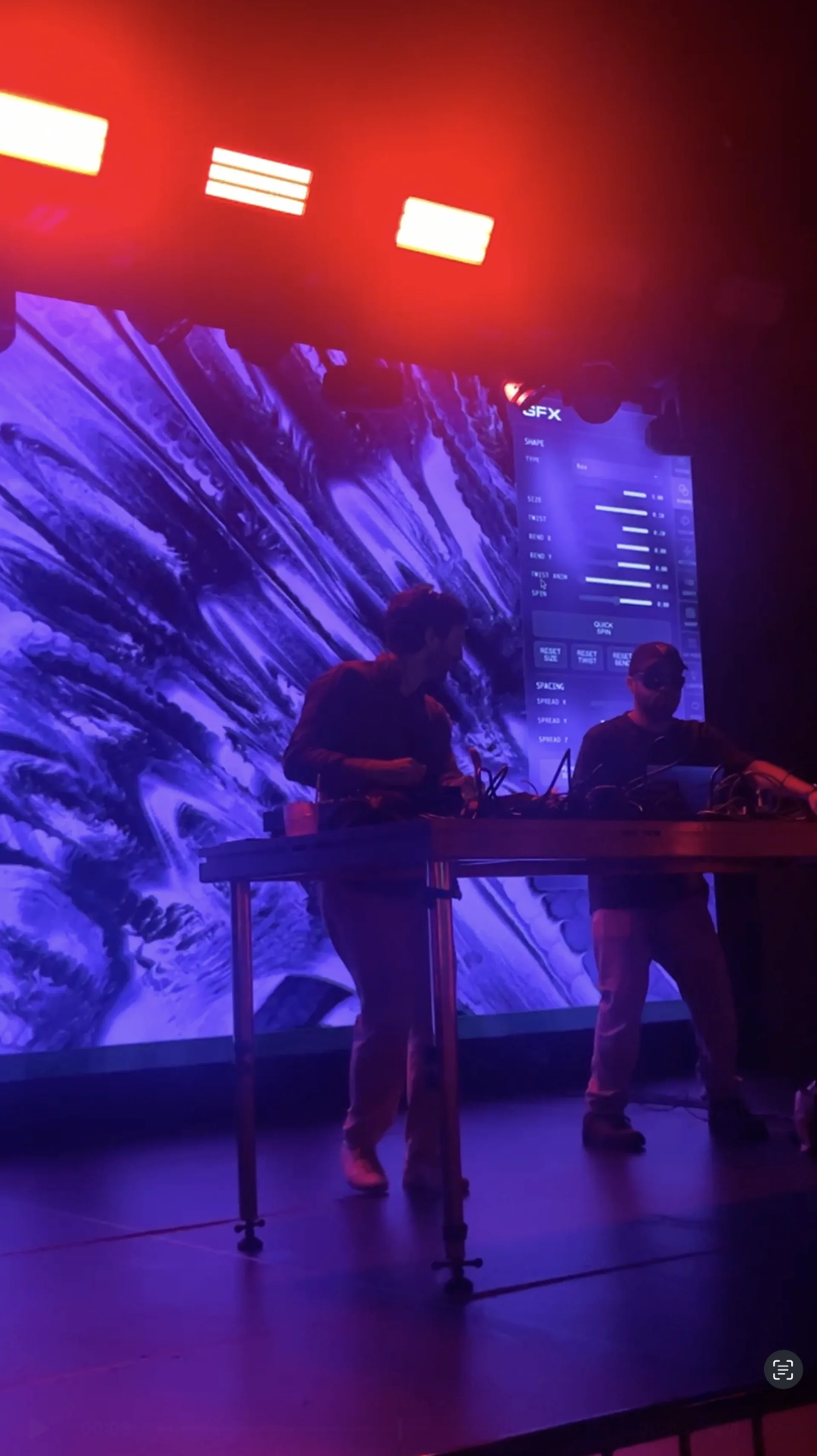 GFX Live generative visuals close-up