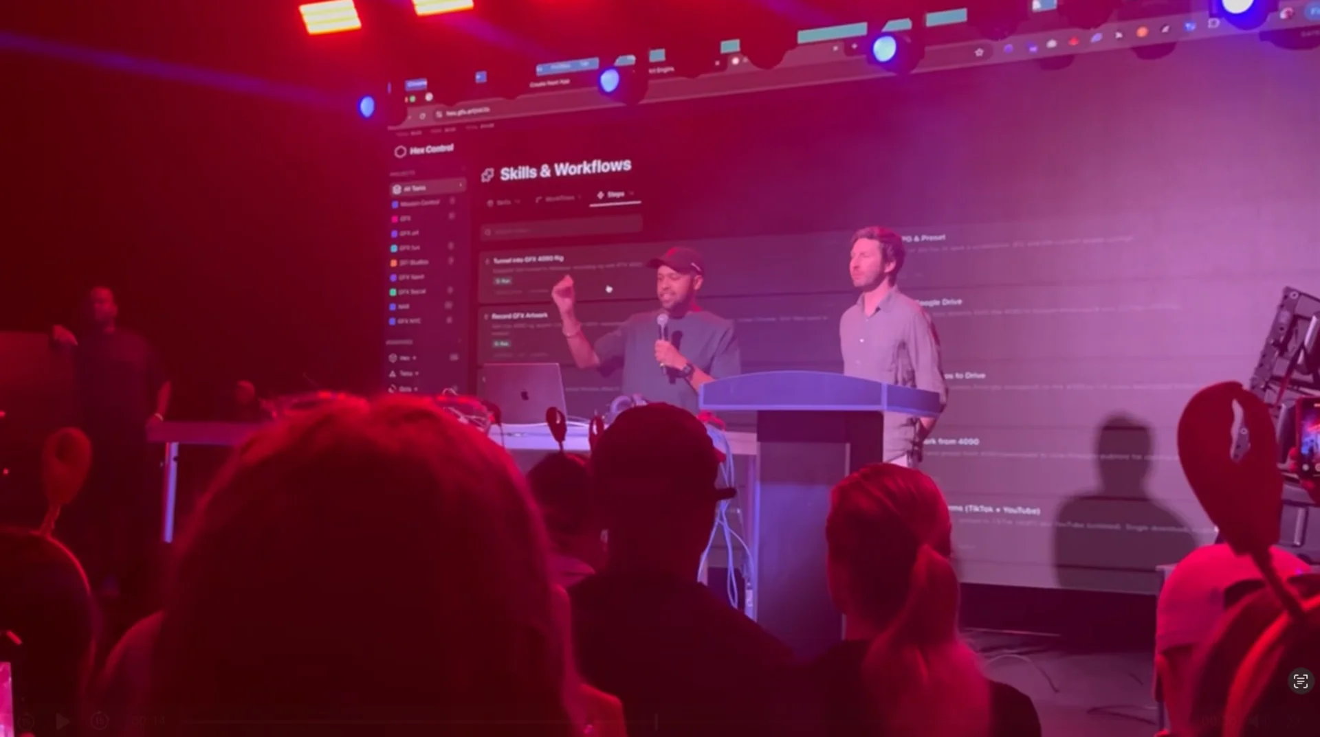 GFX Live generative visuals on stage