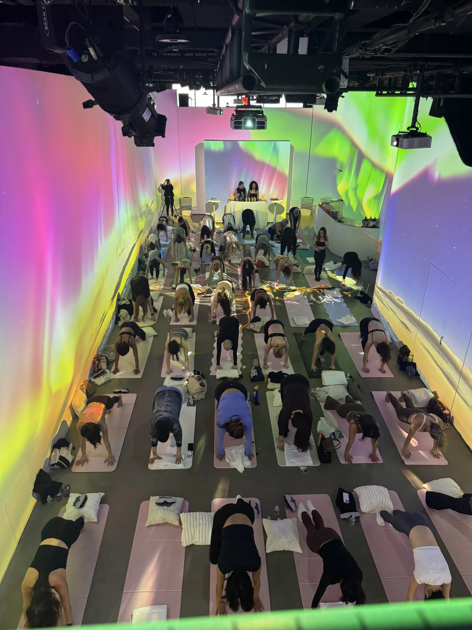 Immersive generative projections during guided session